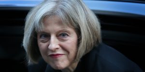 LONDON, ENGLAND - NOVEMBER 04:  Home Secretary Theresa May arrives in Downing Street on November 4, 2014 in London, England. Liberal Democrat MP Norman Baker has resigned as a Home Office Minister saying that working in the Home Office was 'Like walking through mud'.  (Photo by Peter Macdiarmid/Getty Images)